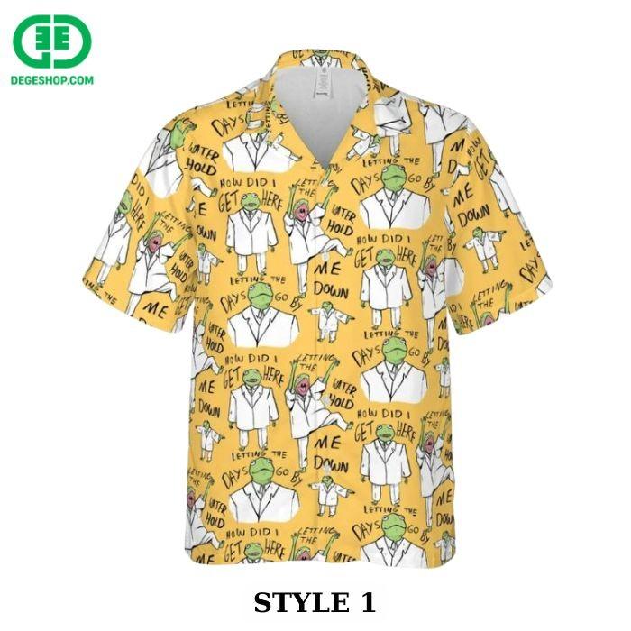 NEWEST Kermit Muppet sing Once In A Lifetime Hawaiian Shirt Unisex T-Shirt M