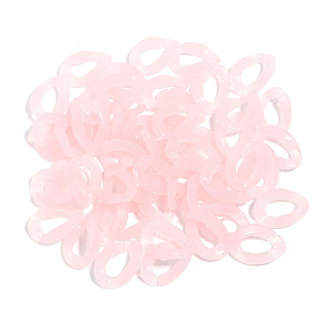 50pcs/lot Acrylic Twisted Chain Links Candy Colored Bracelet Connector Clasps For DIY Handmade Exquisite Earrings Accessories