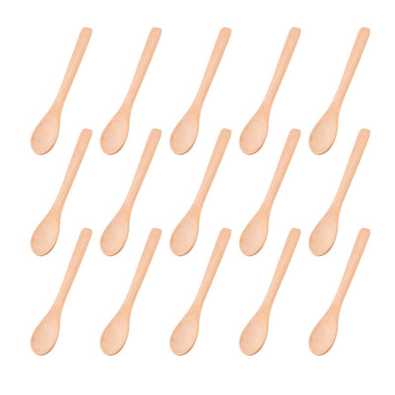 Versatile 30 Pieces Mini Wooden Spoon Small Soup Spoons Serving Spoons Condiments Spoons Wooden Honey Teaspoon