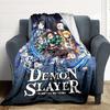 1pc Demon Slayer Soft & Warm Flannel Blanket, Multi-Purpose Throw Blanket for Couch, Sofa, Office, Bed, Camping, Travel