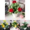 Artificial Hydrangea Plant With Plastic And Silk Flowers For Home Decor And Tabletop Display