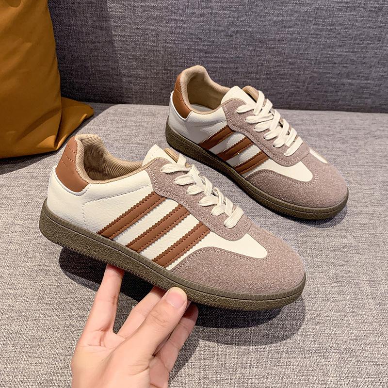Flat sports and casual shoes for women, retro training, lace up running, sports shoes, moral training, women's shoes