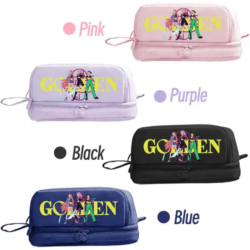 Double-layer Learning Stationery Bag Gift Girl Group Shoulders Bag For K-Pop Cartoon Pencil Case Stationery Bag Anime