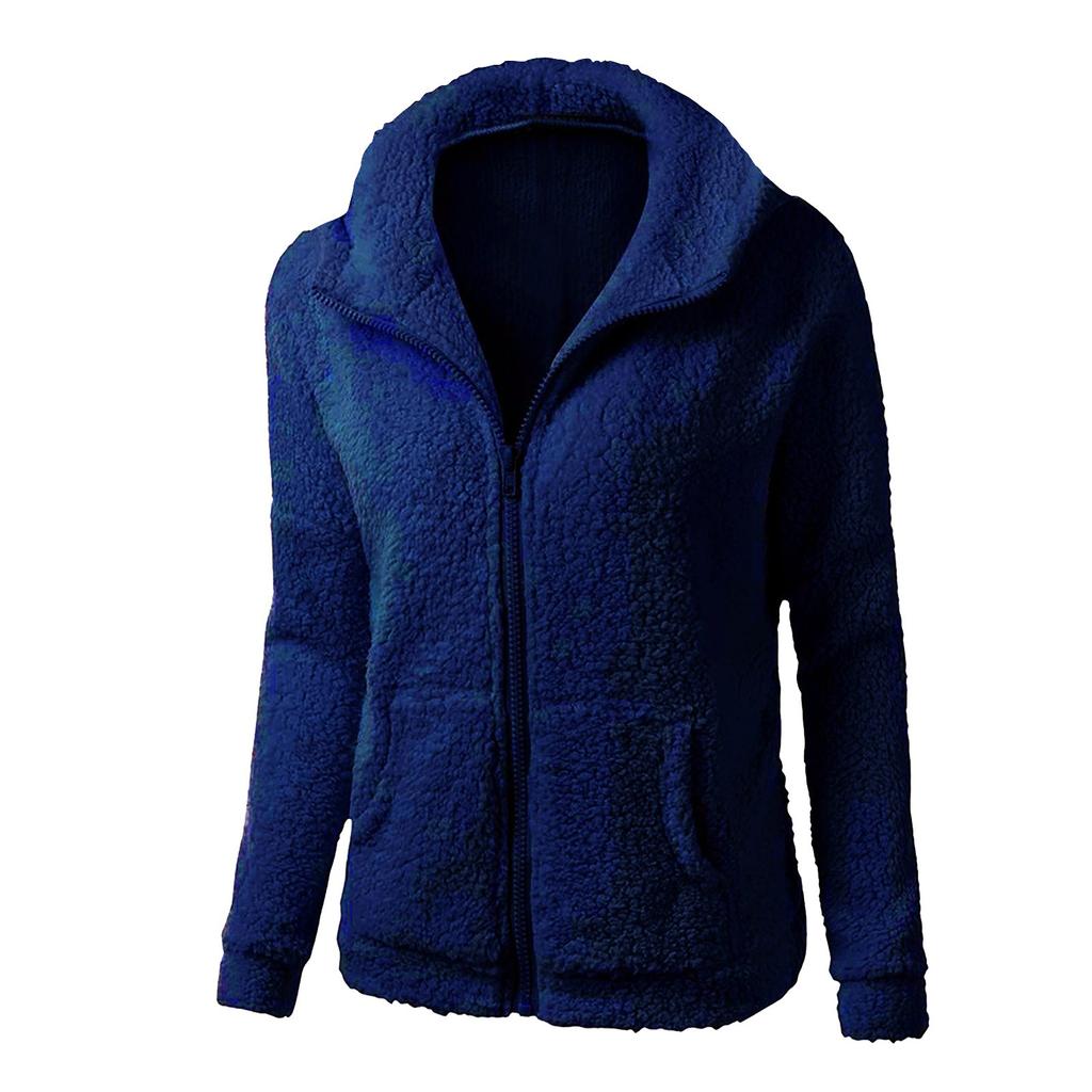 Winter Plush Tops Fashion Fall Winter Coats For Women Hoodie Woolen Coat   Ladies Jacket