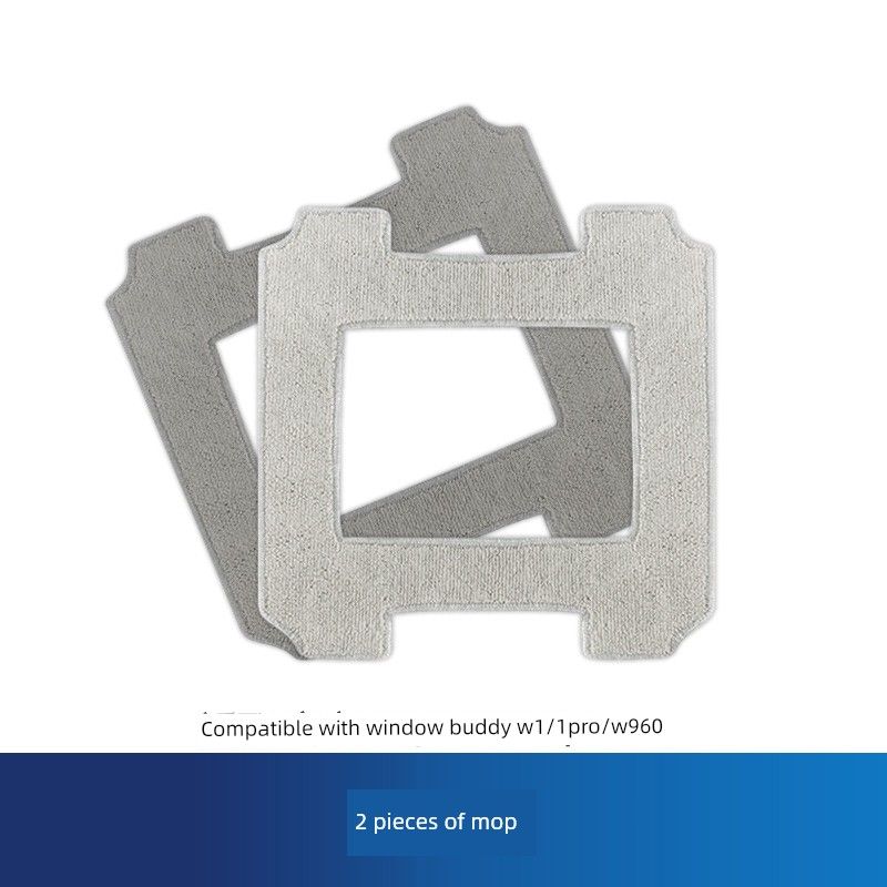 Cleaning Liquid for the Ecovacs Window Cleaner W1S Pro Window Cleaning Robot W2/W960/Mini2 Glass Cleaning Cloth 2 Pieces of Rags [W1/W1Spro/960/W2/W2S Pro]