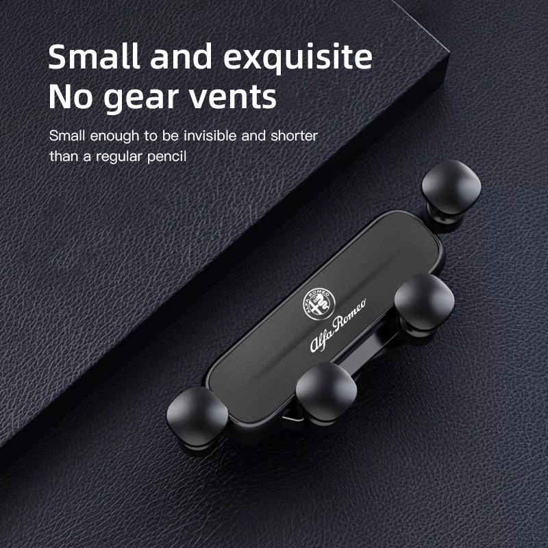 

For Alfa Romeo Gravity Car Phone Holder Air Vent Mount Cell Phone Holder For Alfa Romeo Giulietta Mito 159 Giulia Stelvio 156 14 чёрный