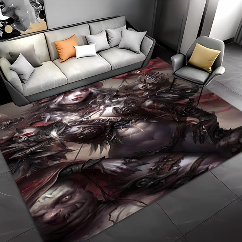 1pc World of Warcraft Entrance Mat, Non-Slip Mat Area Rug,Room Decor, Outdoor Decor, Kitchen Rug,Doormat - Machine Washable, Easy To Clean