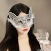 Black Flower Half Face Mask Masquerade Party Cosplay Props Halloween Carnival