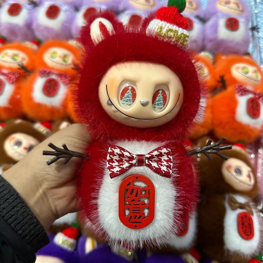 New Year's Snowman Plush Pendant Book Bag Pendant Keychain Gift Doll