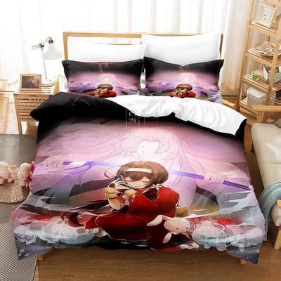 3D druka Anime Kawaii meitene Kyouka 2/3 gab. gultas veļas komplekts Vienguļams Divguļams Pilns Karaliene Karaļa izmēra gultas komplekts Pieaugušo Bērnu guļamistaba Segas pārvalku komplekti