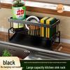 Multifunctional Kitchen & Bathroom Organizer: Dishcloth Rack, Sponge Holder, Sink Drainer, Storage Box
