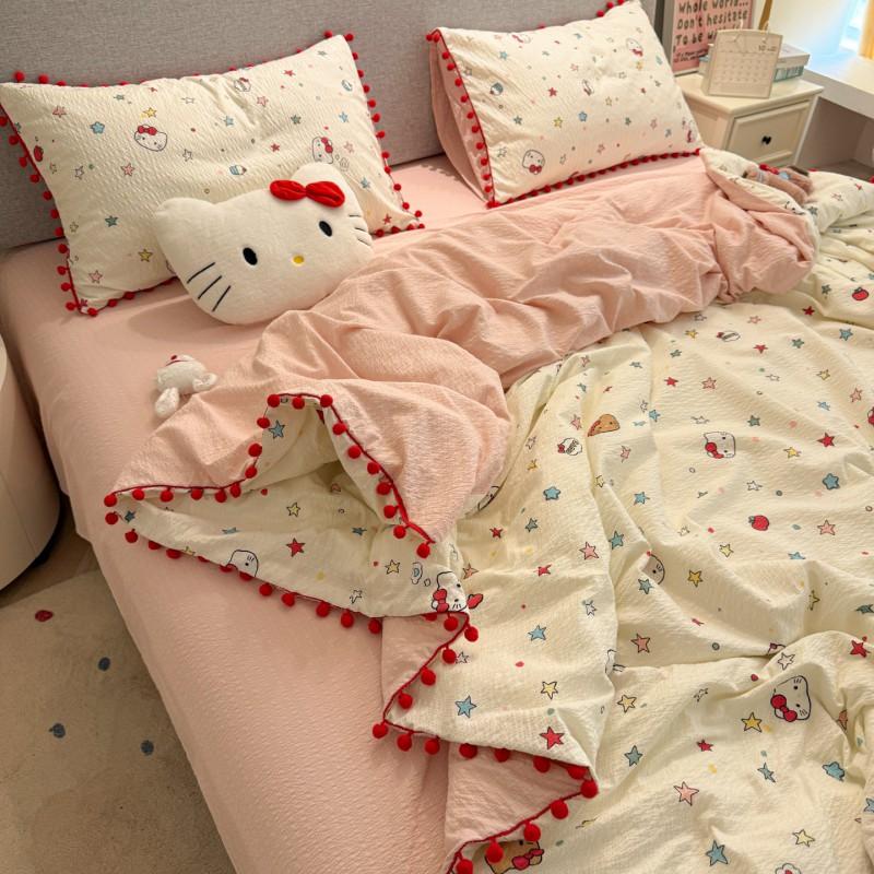 2026 A-Class Skin-Friendly Puff Cotton Bedding Set Soft Duvet Cover Bed Sheet Pillowcases