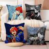 Cartoon EEnsemble Stars Cushion Cover Soft Plush Fabric DoubleSided Printed Sofa Cushion Cover for All Seasons Home Decor Gift