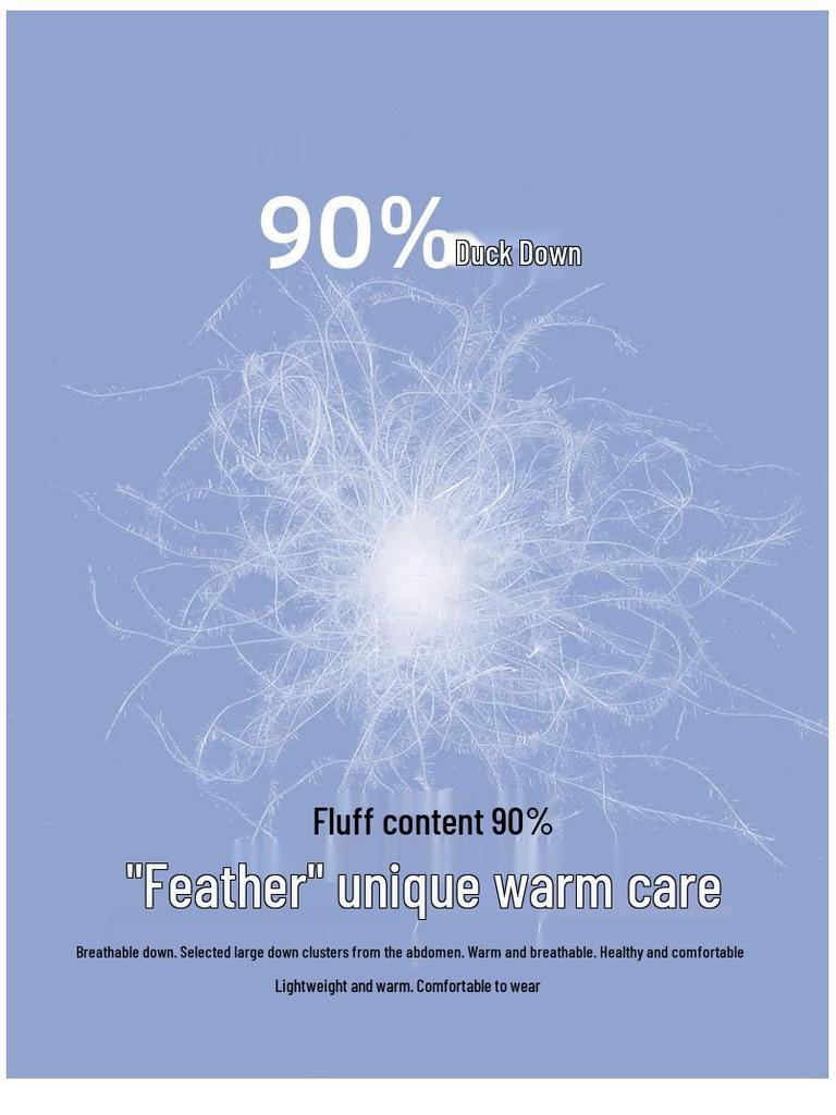 Women's Lightweight White Duck Down Vest: Short Stand-Up Collar Inner Layer for Winter