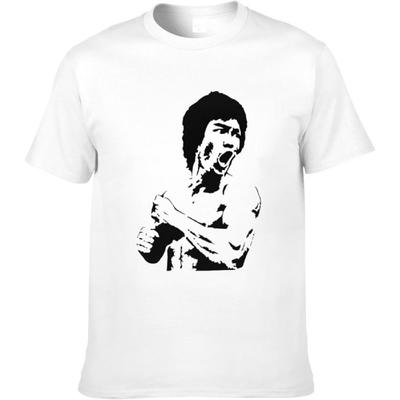 Dorsogna Mens T-Shirt Bruce Lee Cotton Tee Short Sleeve Graphic T Shirt Undershirts
