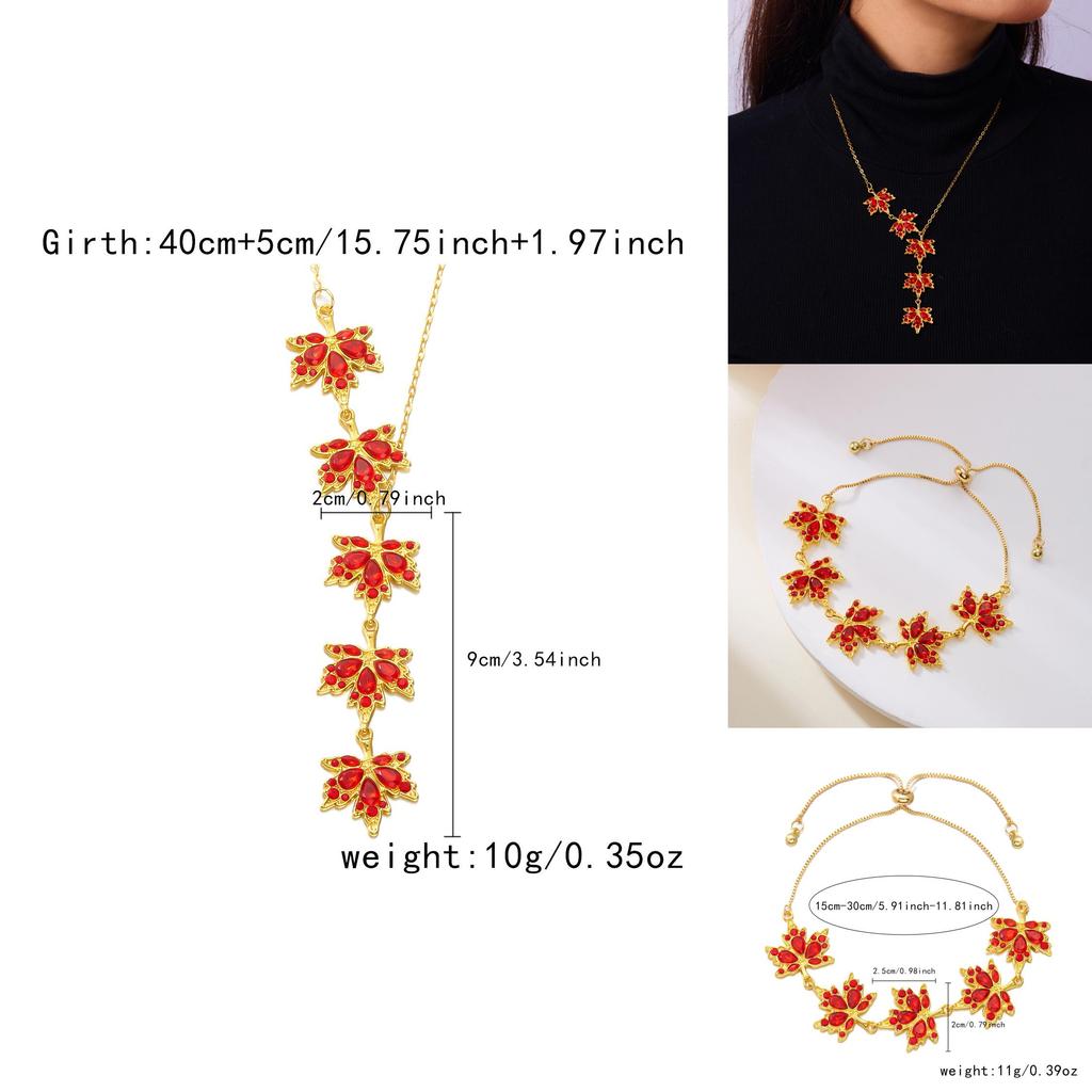 Herbst Ahornblatt Halskette Rot Für Damen Herren Mit Legierungsanhänger Und O-Gliederkette