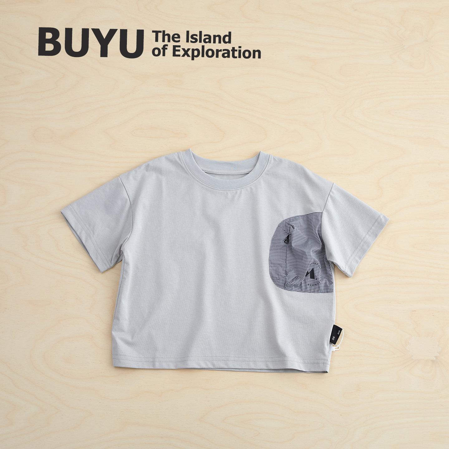 

Boys Summer 2026 Color Block Patchwork Short Sleeve T-Shirt – Cool, Breathable, Thin Round Neck Top 110 cm