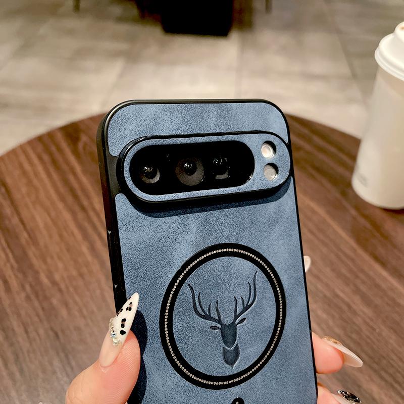 Premium Vintage PU Leather Protective Case for Google Pixel 10 9 8 7 Pro XL 9A 8A 7A Shockproof Magnetic Wireless Charging Cover