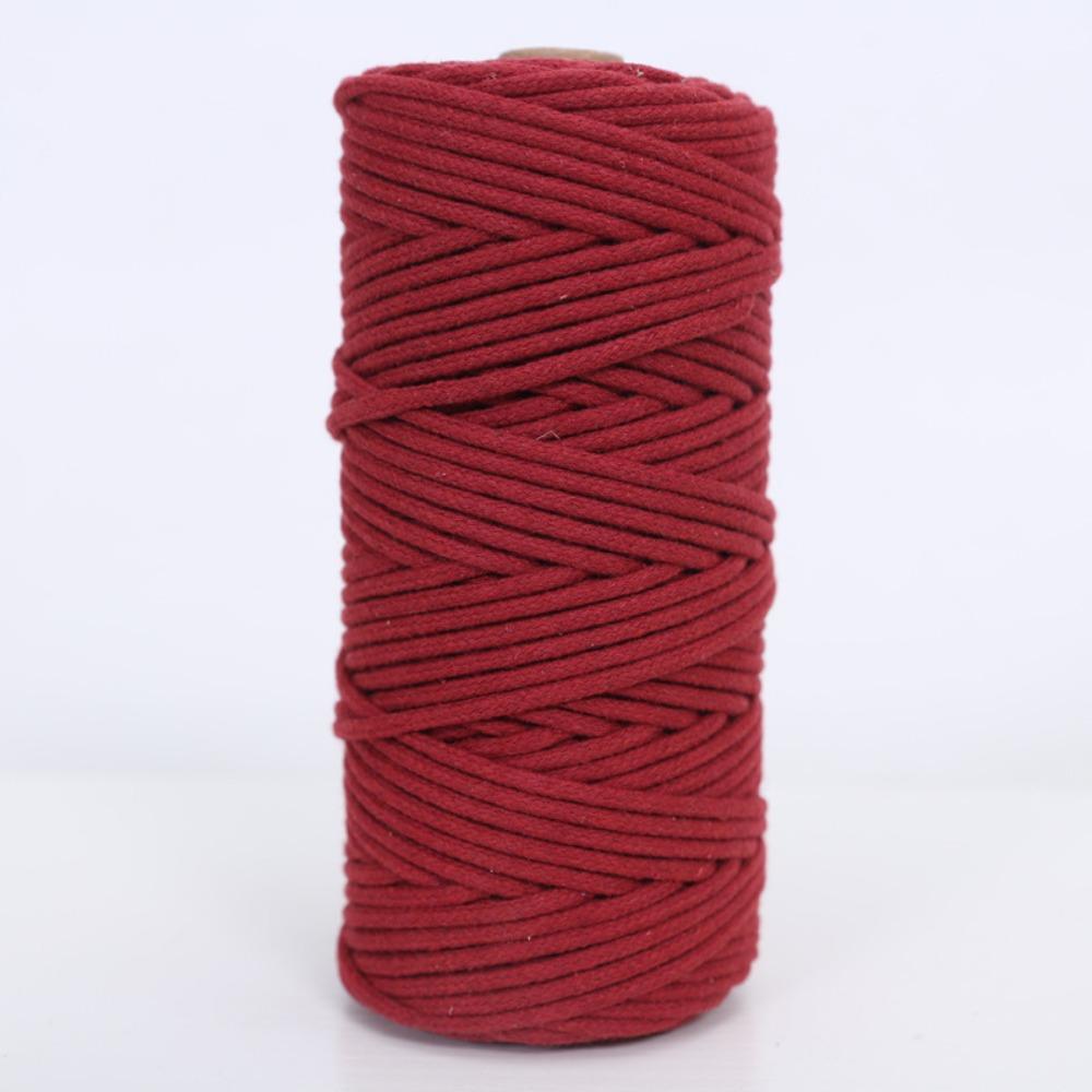 Hot 3mm Macrame Cord Soft Eco-friendly Colored Cotton Rope Knotting and Weaving Rope for Wall Hanging