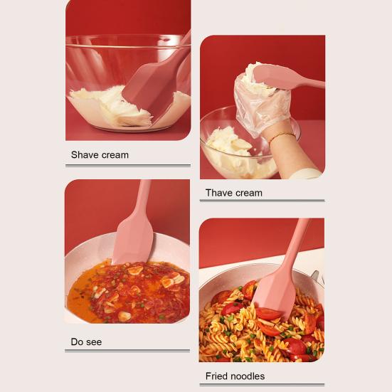 Tårtskrapa Formning Flexibel Integrerad Silikon Hänghål Multifunktionell Krämspatel för Hemmet