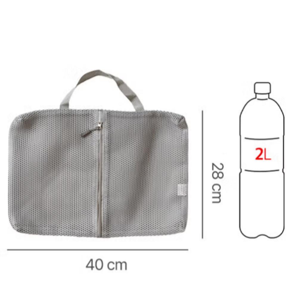 Travel Strap Mesh Pouch L Gray