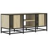 TV Cabinet in Sonoma Oak Finish 100 x 35 x 50 cm Made of Engineered Wood and Metal