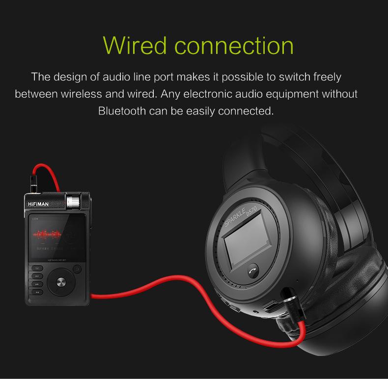 Grenzüberschreitende 570 Over-Ear Bluetooth-Kopfhörer mit MP3, Stereoklang und integriertem Mikrofon