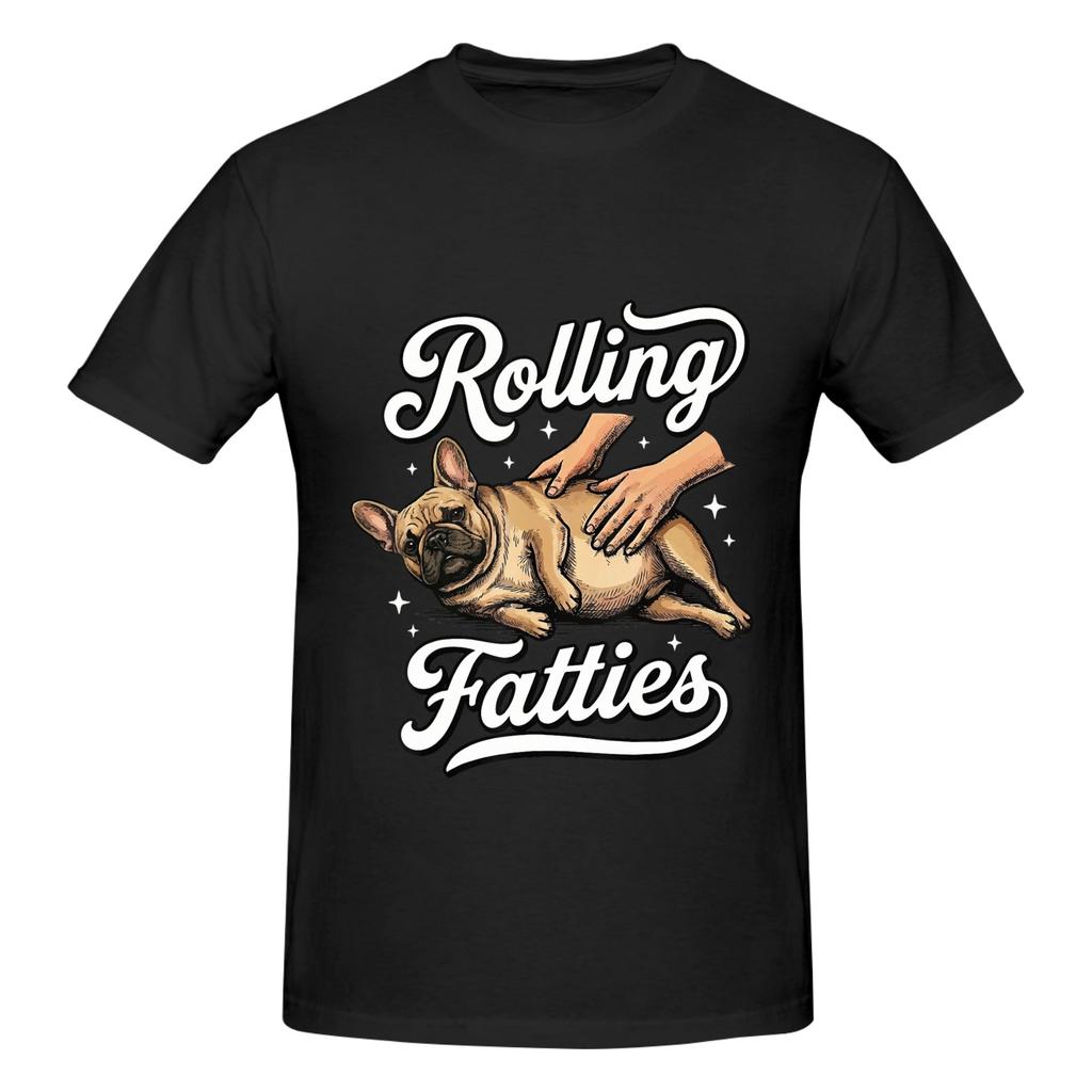 1 Piece Fatties Funny 100 Cotton Tshirt French Bulldog Tees Tops For Unisex