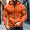 Heren Casual Rits-Up Cargo Hoodie met Meerdere Zakken Lange Mouwen Jas