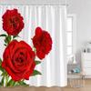 Romantic Rose Shower Curtain - Vibrant Floral & Butterfly Designs for Elegant Bathroom Décor, Waterproof, Easy Care & Soft Touch