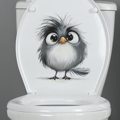 Cartoon Niedliche Eule Badezimmer WC Dekoration Aufkleber
