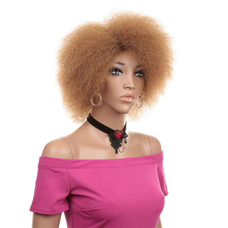 small red afro wig