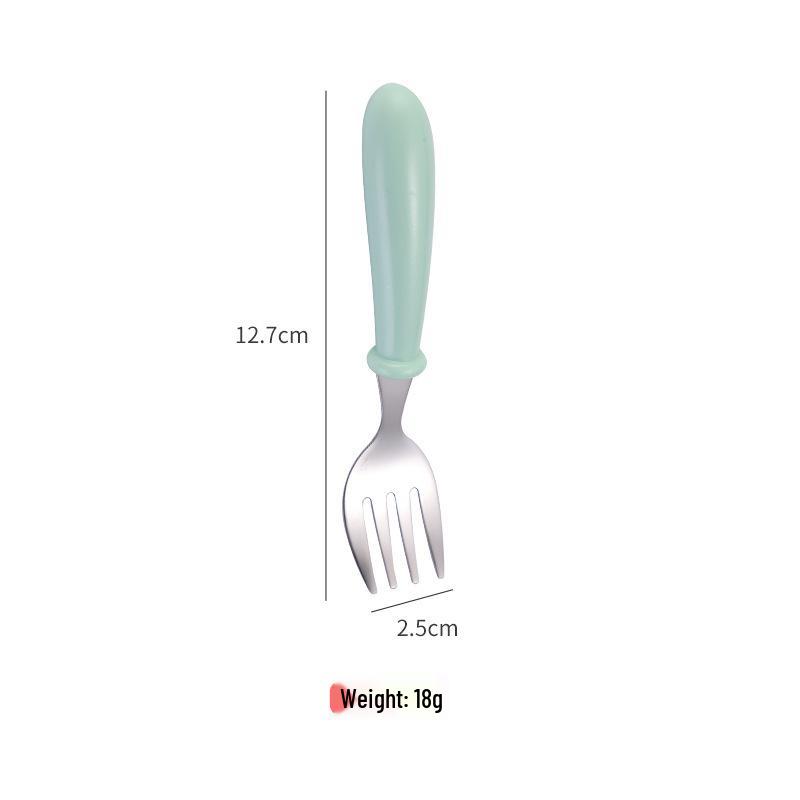 Přenosná jídelní sada pro děti z nerezové oceli 304: Dárková sada lžičky a vidličky pro miminko