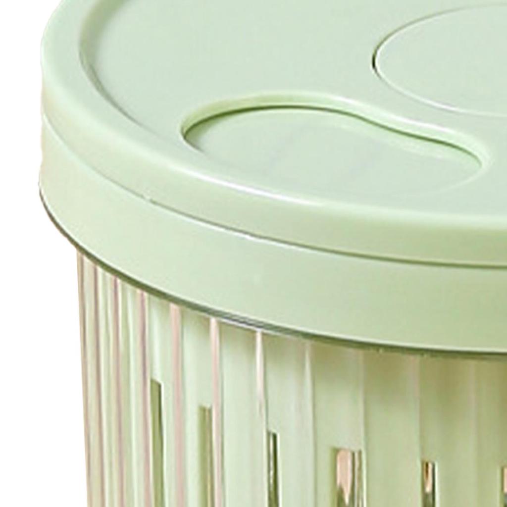 Fruit Vegetable Container Round Shape Multifunctional Plastic Scallion Storage Box Green