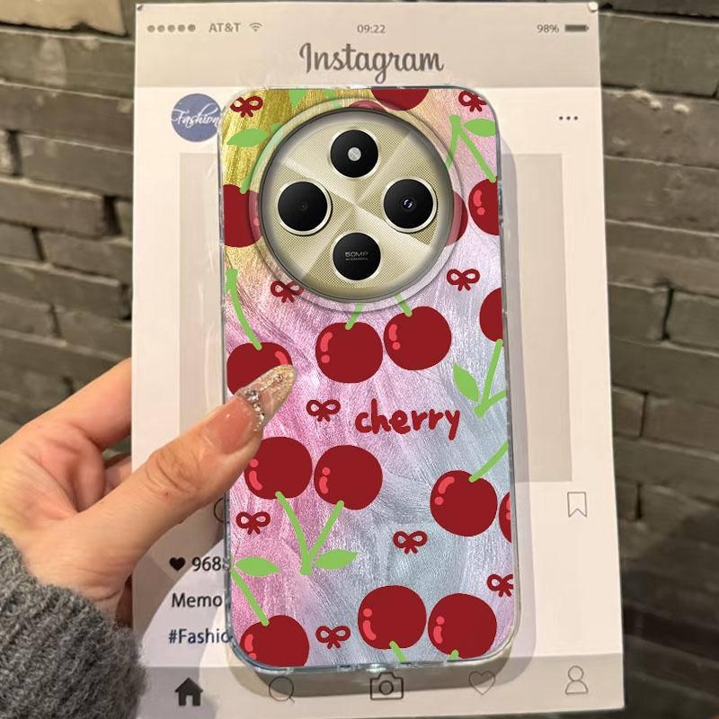 Summer Red Cherry Strawberry Girls Women Case For Xiaomi Poco X3pro X5 M6 X6 X3 NFC M5s M6 X7 Pro C75 C61 Bumper Fundas Cover