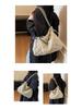 Damen Argyle Baumwollgepolsterte Tragetasche — Große Kapazität Herbst/Winter Schultertasche