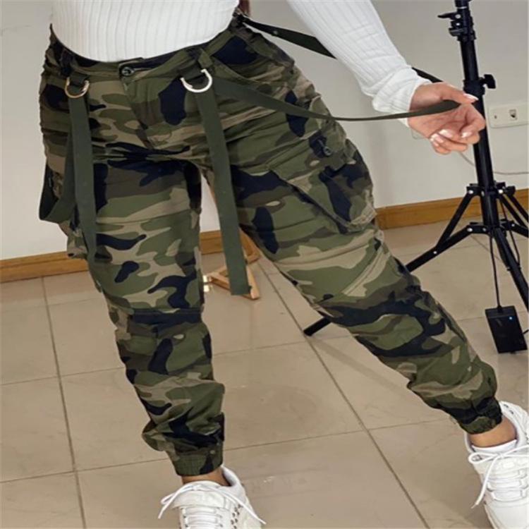 

Women s New Camouflage Webbing Skinny Pants Extra Large