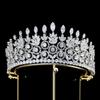 New European and American Zircon Bridal Crown Headpiece Metal Electroplating Korean Version with Diamond Crown Wedding Hair Accessories