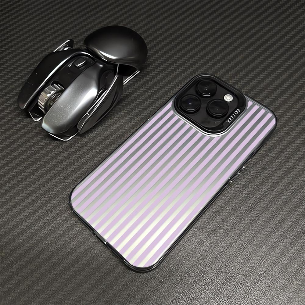 Grid Stripes Pattern Phone Case For IPhone 16 15 14 Pro Plus 17 Air 13 12 11 Pro Max 16E Silicone Hard Shockproof Cover Fundas