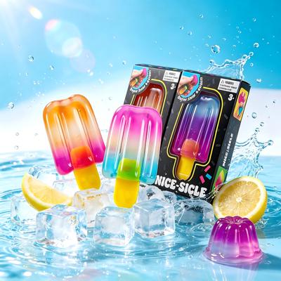 Jouet Squishy Bâtonnet de Glace Nice-Sicle, Couleur Dégradé Doux à Presser Jouet Fidget Forme Glace d'Été Jouet Anti-Stress Pour Enfants Adultes