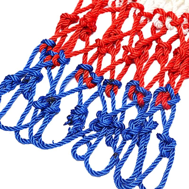 Wysokiej Jakości Trwała Standardowy Rozmiar Nić Nylonowa Sportowa Koszykówka Obręcz Siatka Tablica Piłka Pompka 12 Haczyków Siatka