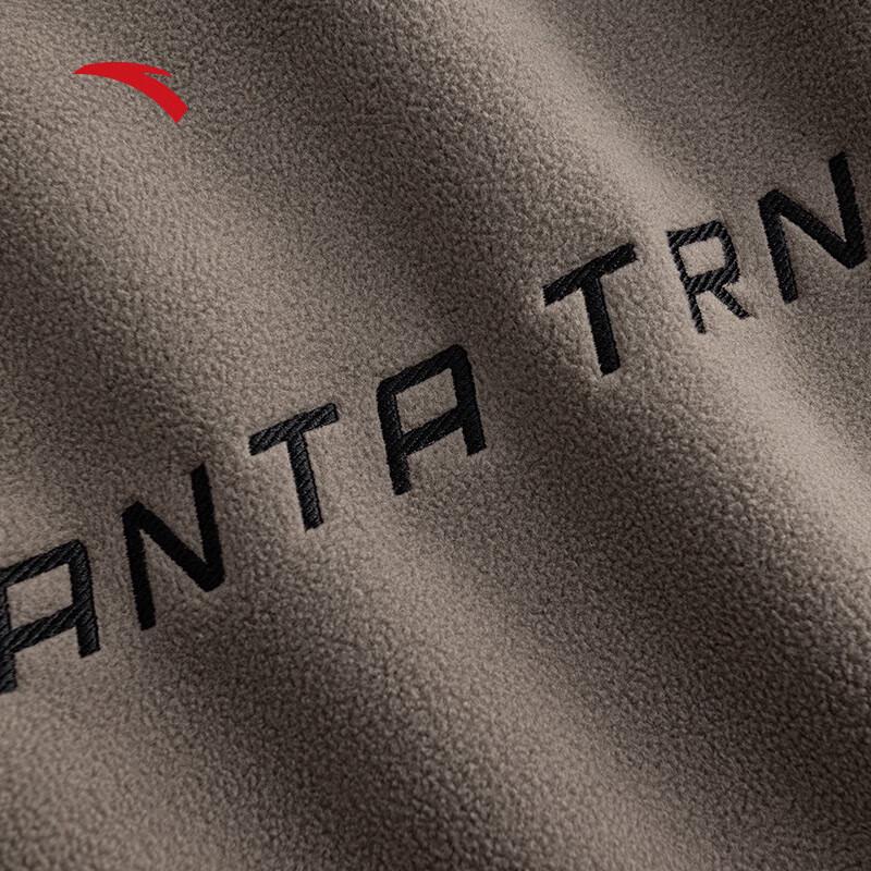 Anta Men's Winter Warm Fleece-Lined Pullover Sweatshirt
