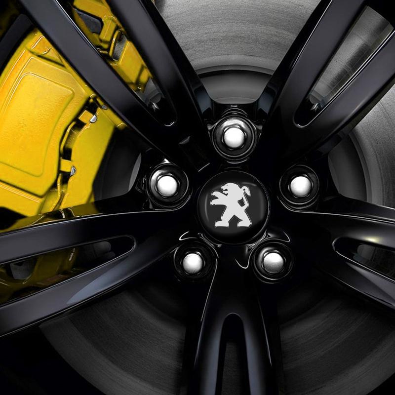 4Pcs Car Emblem Wheel Rims Center Hub Caps Car Accessories For Peugeot 308 408 508 RCZ 208 3008 2008 206 207 108 406 407 408 206 207 208 306 307