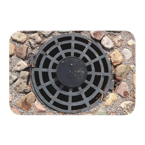 3D Bottomless Manhole Rug Optical Illusion Floor Mat Non-Slip Visual Trap Door Mat for Entrance Playroom Living Room Decoration