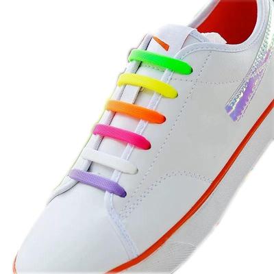 NO.8 10Pcs/Set Silicone Shoelaces Children Shoelace Athletic Running Elastic No Tie ShoeLaces Sneakers Shoes Lace Fit Strap Shoelace