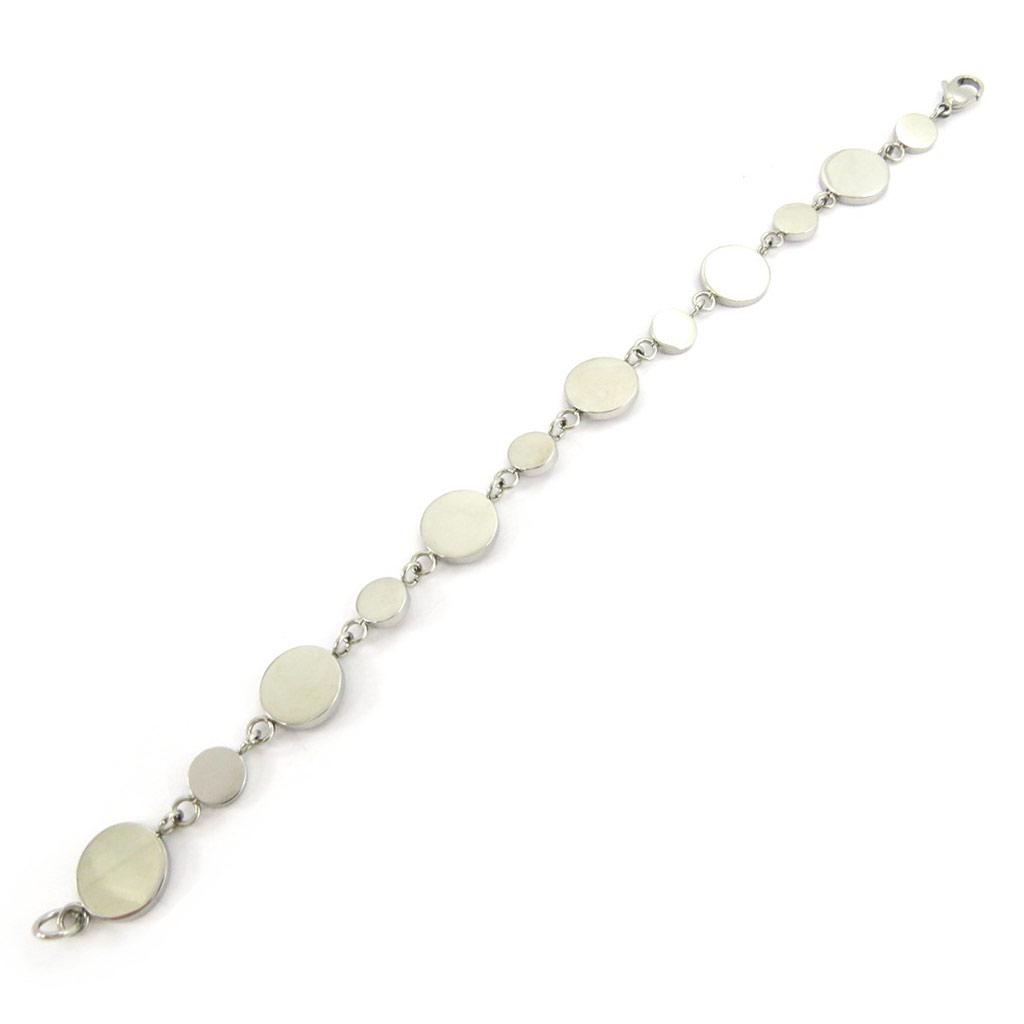 Les Trésors De Lily [L5665] - Silver 'Choreography' Steel Bracelet - 12 Mm