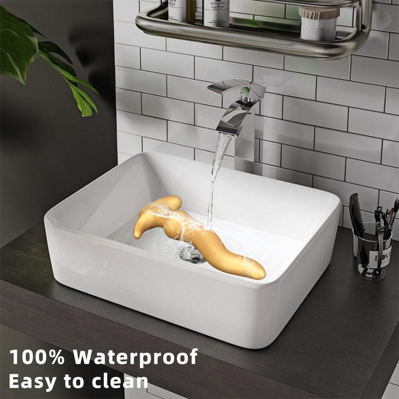 Goldene Silikon-Analstöpsel Arschloch Extra lange tiefe Analstöpsel erweiterter Analclub weibliche Masturbation