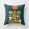Polyester Pillow Cover Minimal Line Abstract Sunset Throw Pillow Case Sun Moutain Decorative Cushion Covers For Home Sofa Chair