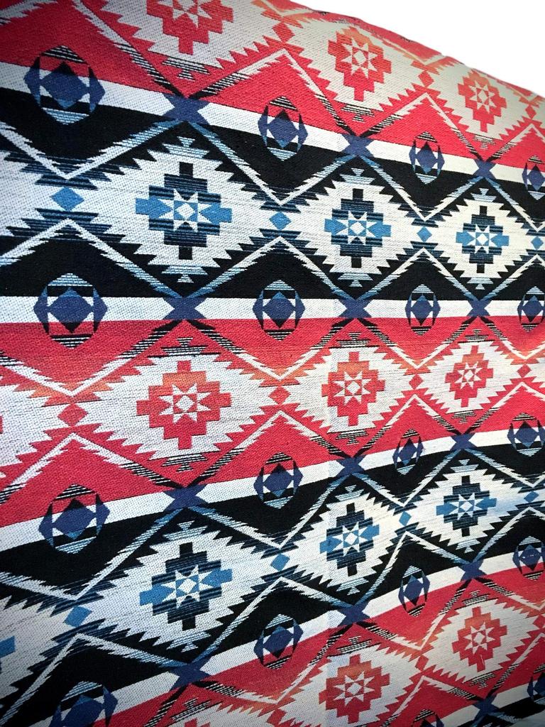 Ethnic Striped Fabric Native American Craft Handmade Bag Denim Crafts Break Fabric, 2m, Scraps, Pattern, Ortega, Supplies, Making, Remake, (Day