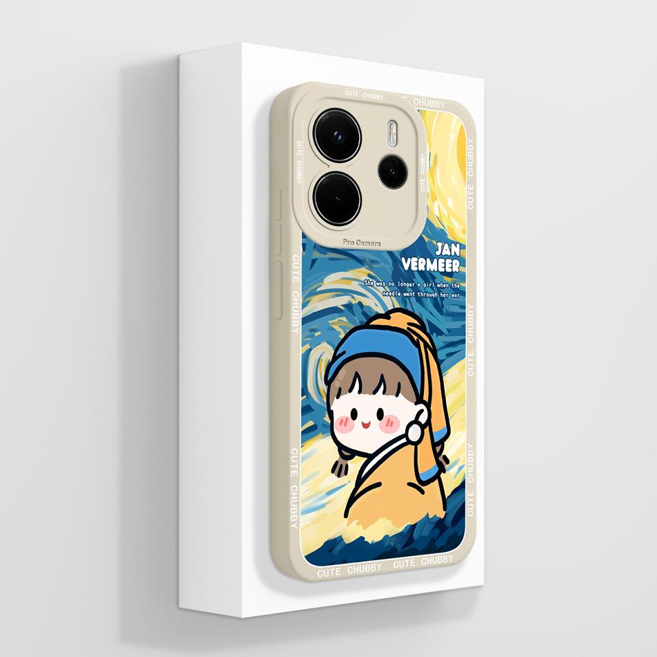 Per Custodia Telefono Redmi Note 14 4G Versione Europa Farfalla Funda Cover Posteriore Morbida in Silicone Liquido Per Protezioni Telefono Redmi Note14